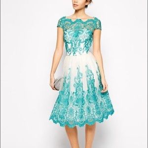 Chi Chi London Kelsey Dress in Teal UK 10